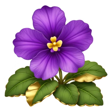 African violet with gold petals sticker
