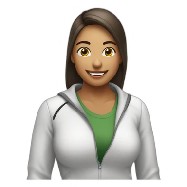 imagen estilizada de un estudiante riendose y saltando de alegría de piel blanca y cuerpo completo junto a una fotocopiadora sticker