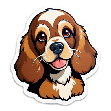 A very clingy cocker spaniel  sticker