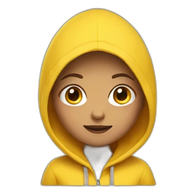 Girl in yellow hoodie sticker