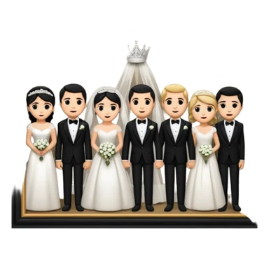 Dramatic wedding in a museum sticker