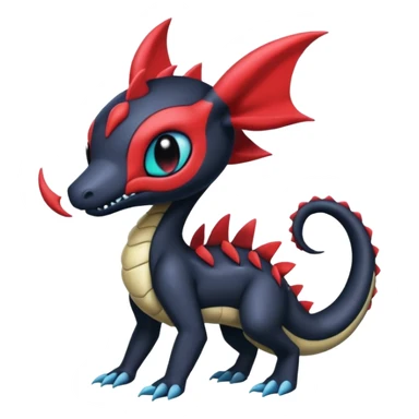 Colorful Exotic Meloetta-Salandit-Darkrai-Venom-Stitch-Fakémon-creature-hybrid sticker