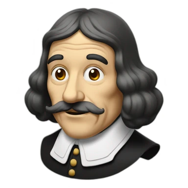 Descartes qui fume sticker