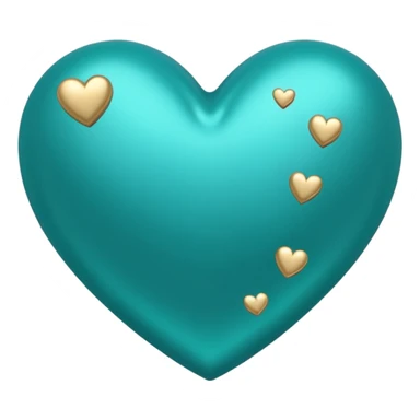 Teal heart with little hearts and Alana wording sticker