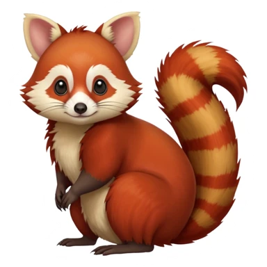 Red-Panda-Cacomistl-Squirrel-Minccino-Emolga-Possum-Potaroo-Wallaby-Bettong-Numbat-Red-Jay-bird-Gryphon-Trico-Furret-hybrid-fusion-Fakémon-animal sticker