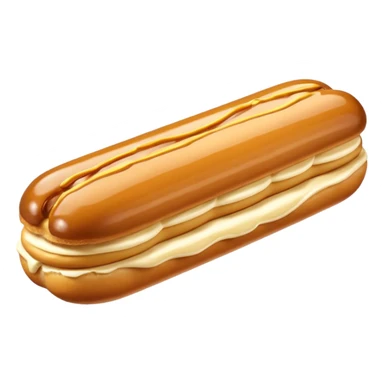  realistic éclair with topping of butterscotch melting  sticker
