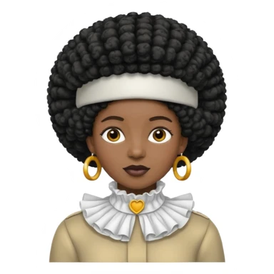Zwarte Piet , de knecht van Sinterklaas. Met zijn kraag, Afro haar en een muts op zijn/ haar goofd sticker