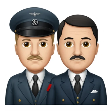 Adolf Hitler and bennito mussolini sticker