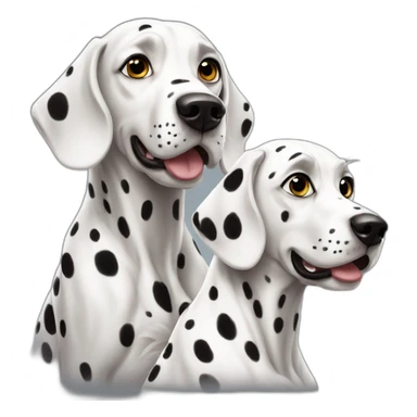 Two Dalmatian-dogs  sticker