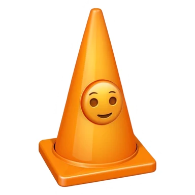 Cono naranja de señalización sticker