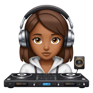 Girl dj  sticker