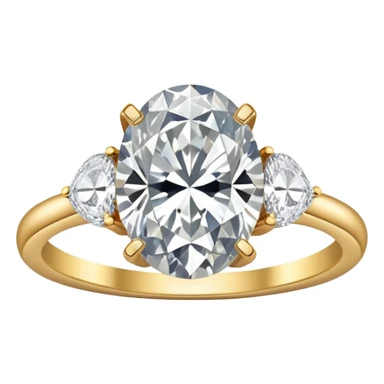 Oval diamond ring with gold and diamond band sticker