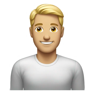 smiling white man by window no mustache sticker