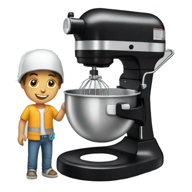 mixer and boy sticker