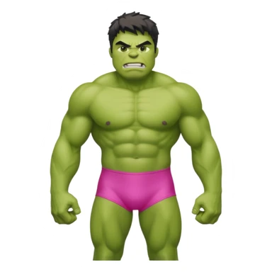 HULK from Marvel in a bright PINK swimsuit sticker
