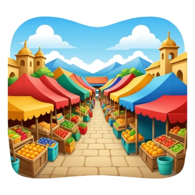 A Market Place(No background) sticker