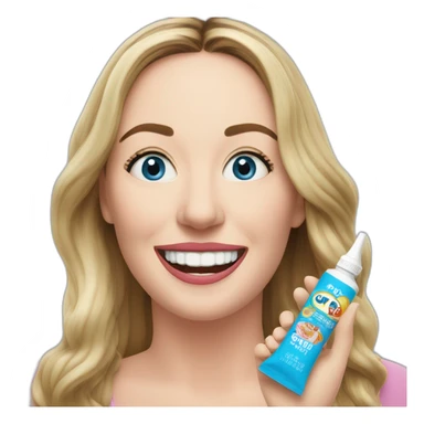 Victoria Coren Mitchell 4k toothpaste advert sticker