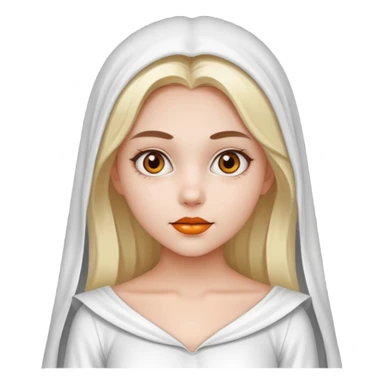 girl with Halloween white costumes sticker