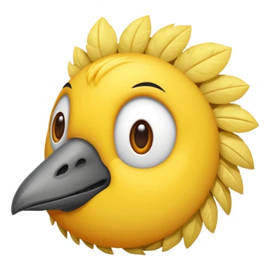 Une autruche la tête dans le sol  sticker