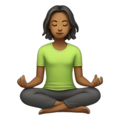 Teen meditating sticker