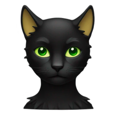 Chat-noir-yeux-vert sticker