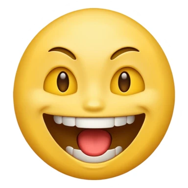 a face with a large opened mouth in emoji of whatsapp style (yellow) sticker