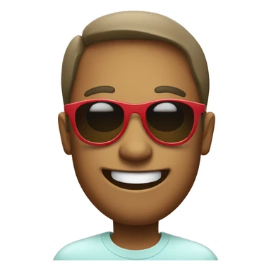 A two colored pill wearing sunglasses and smiling  sticker