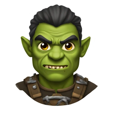 Orc male Halloween theme, emoji sticker