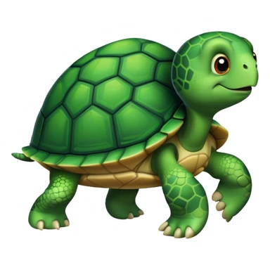 Turtle emoji in nah i'd win pose sticker