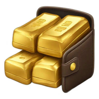 gold bars in wallet sticker