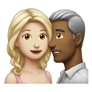 Homme faisant un bisous à une femme sticker