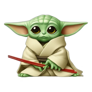 Baby yoda sushi sticker