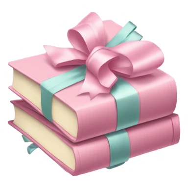 pastel pink stack of books with bow sticker