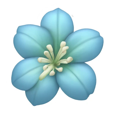 pastel blue Tropical flower sticker