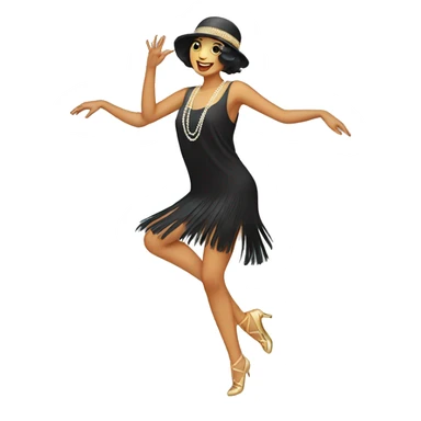 dancing flapper  sticker
