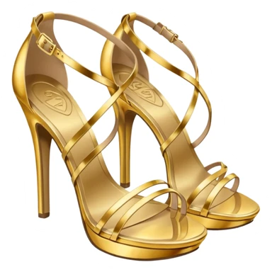 Gold sandals sticker
