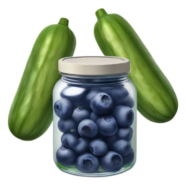Pickle and blueberries sticker