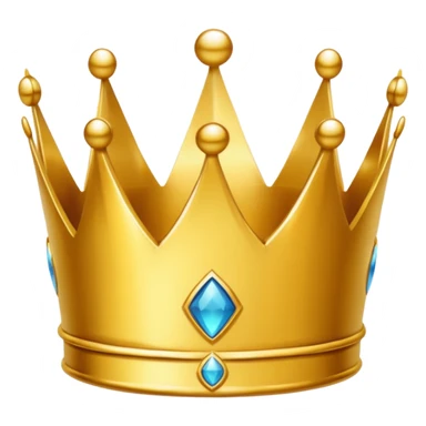 create a crown cartoony without details or anything make it tiny as a real emoji sticker