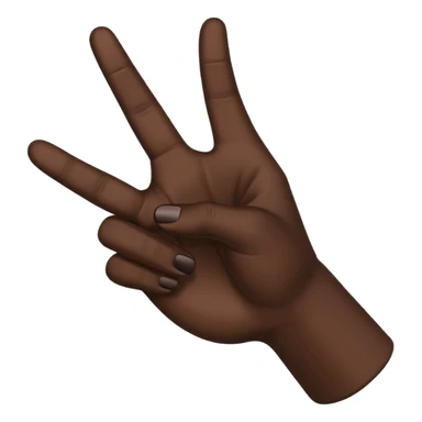 Yvl handsign emoji black hand  sticker