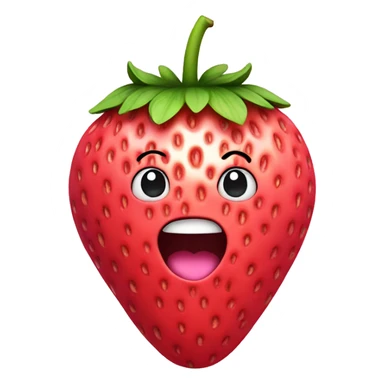 Strawberry with pink coloring  sticker
