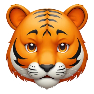 crying sad tiger face for Twitch emote sticker