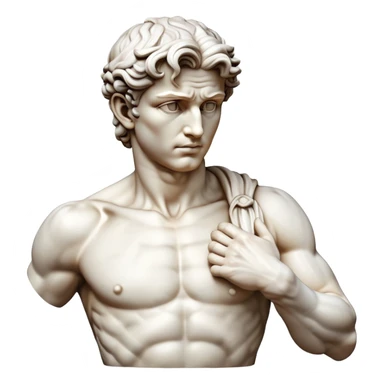 Michelangelo's David sculpture, Renaissance masterpiece, artistic representation of the biblical hero sticker