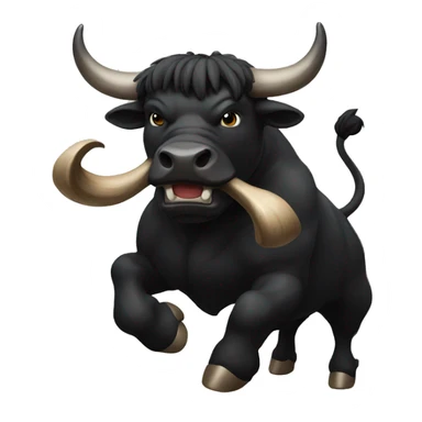 fighting black bull sticker