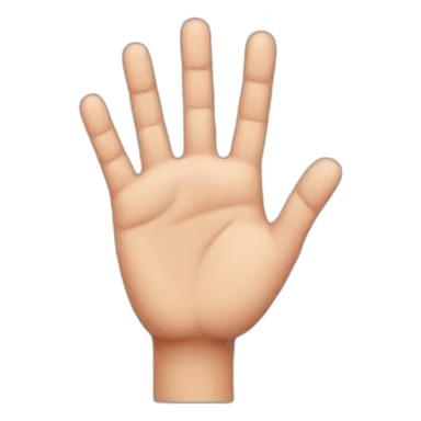 Hand with four fingers sticker