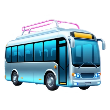 Futuristic city Bus and geolocation  sticker