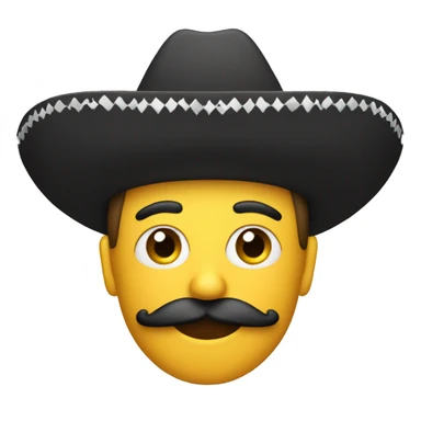 person with sombrero and mustache  sticker