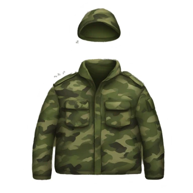 military jacket camouflage no flag sticker