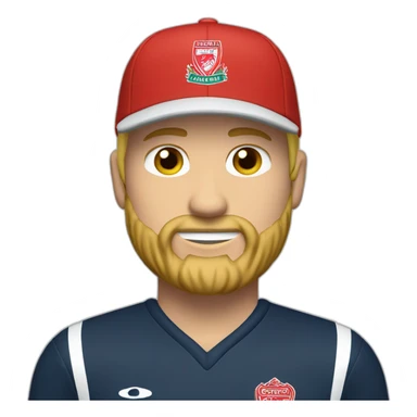 Man with short blonde hair and blonde beard wearing leyton Orient cap sticker