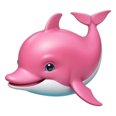 create a pink dophin emoji dufferent experions  sticker