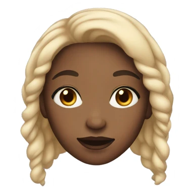 Light skin black girl blushing sticker